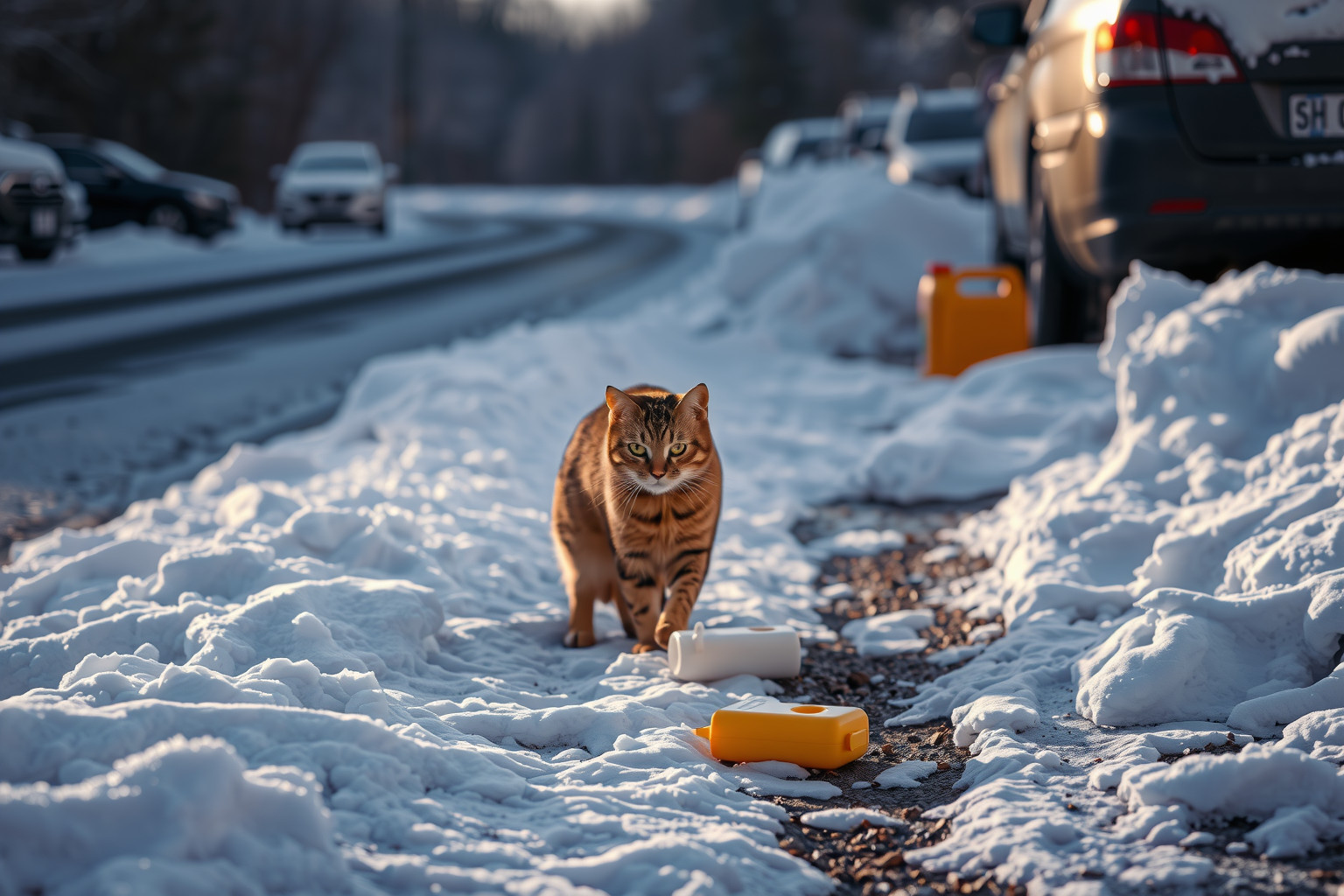 A jégolvadó só mérgező lehet macskák számára télen.
