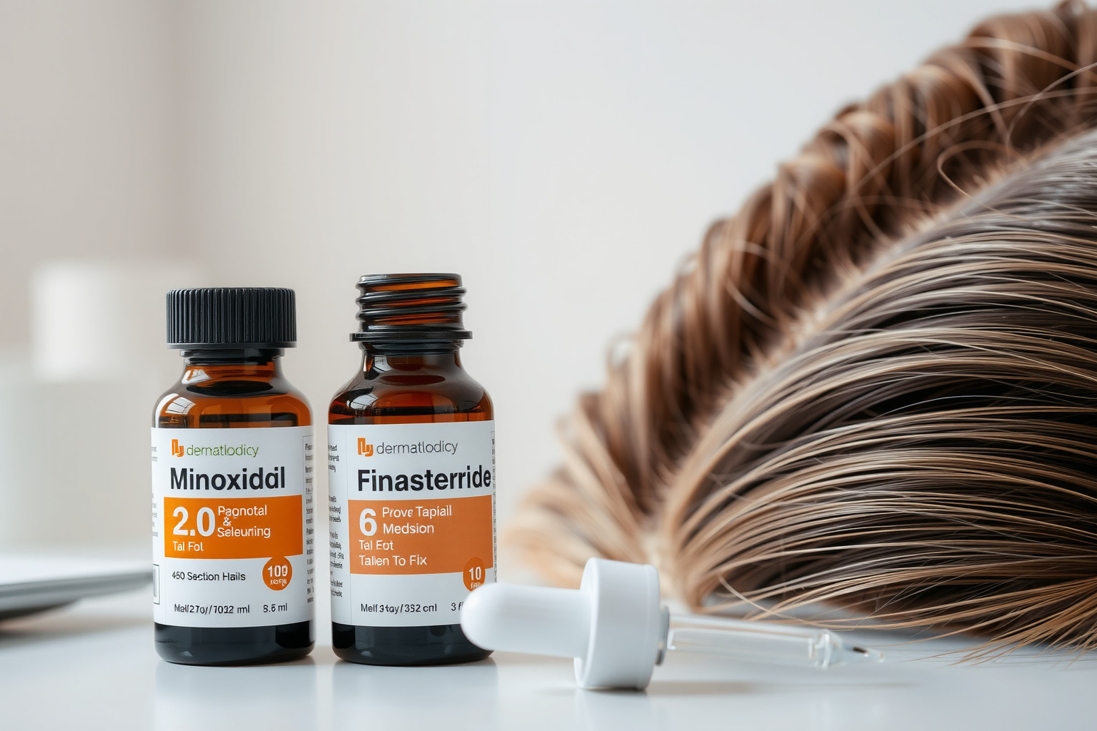 A minoxidil helyi alkalmazása és finasteride szájon át hatékony.