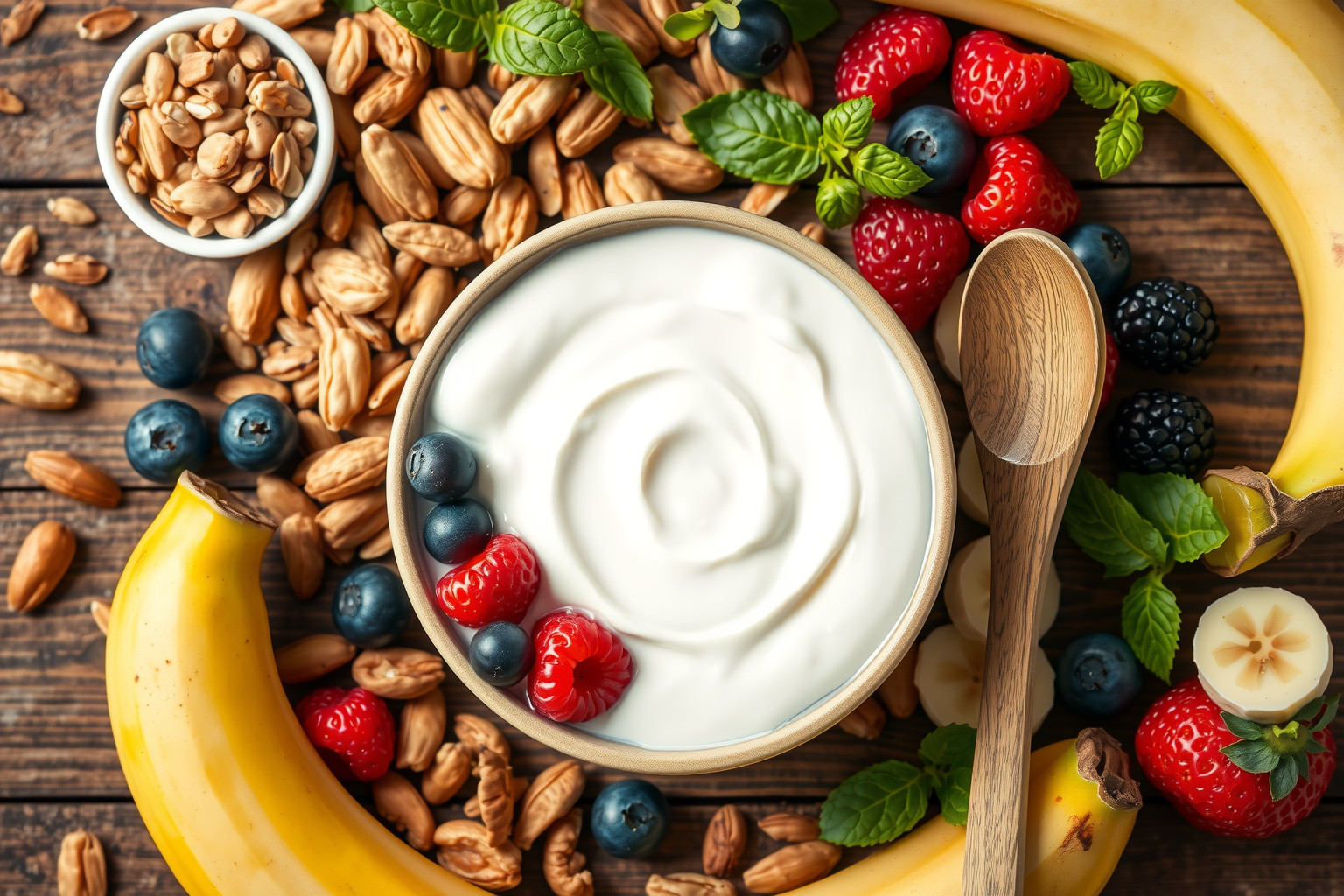 A natúr joghurt gazdag kalciumban, erősíti a csontokat.