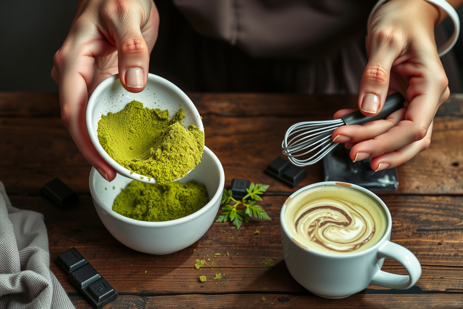 A csokoládés matcha latte antioxidanst és energiát ad egy italban.
