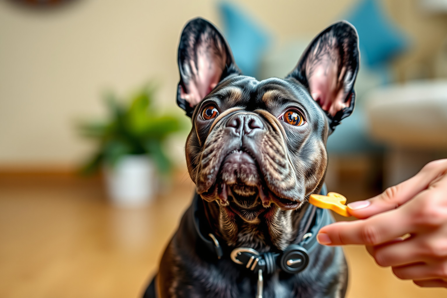 A francia bulldog gyorsan tanul, de makacs lehet néha.