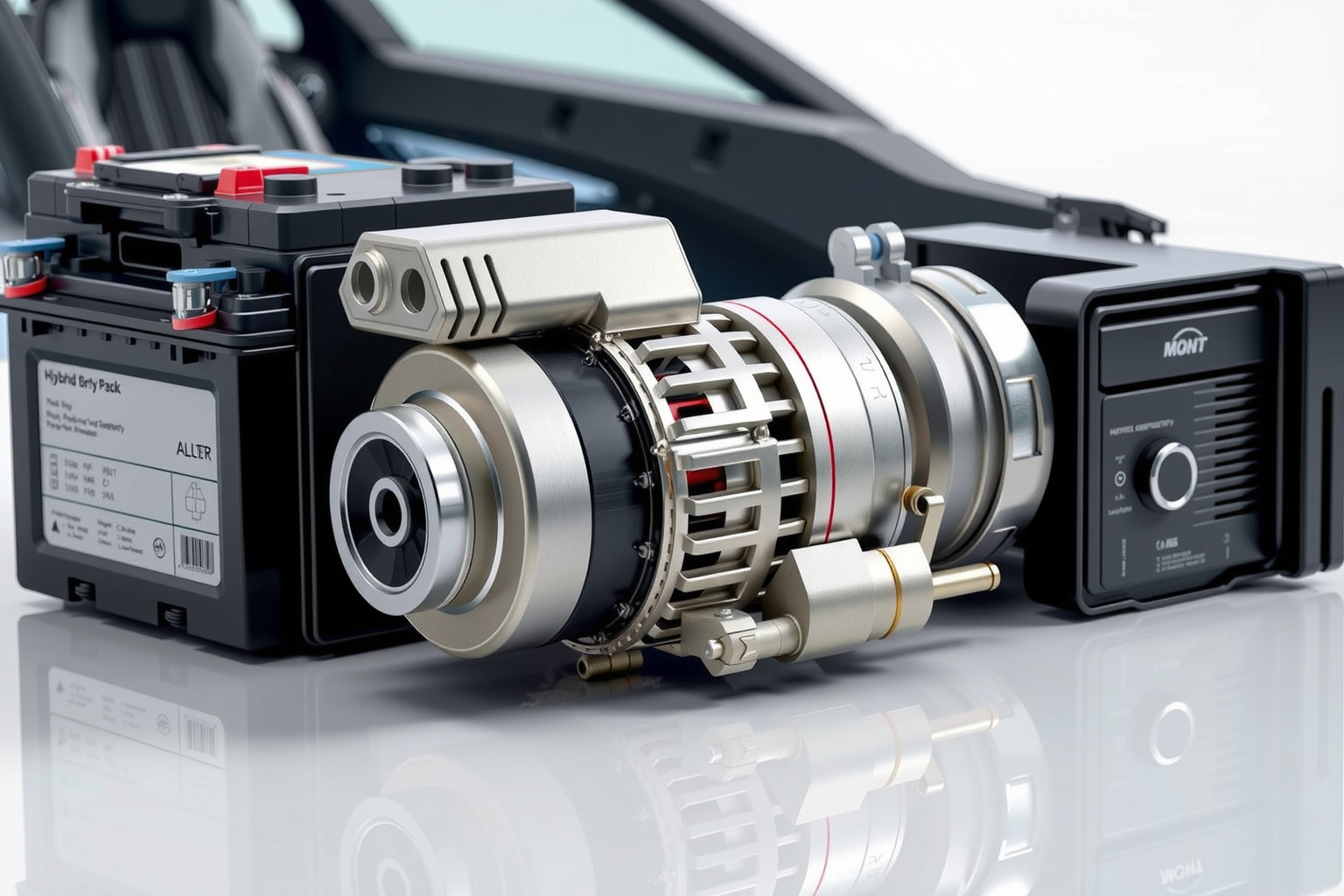 A vezérlőegység optimalizálja az akkumulátor és motor együttműködését.