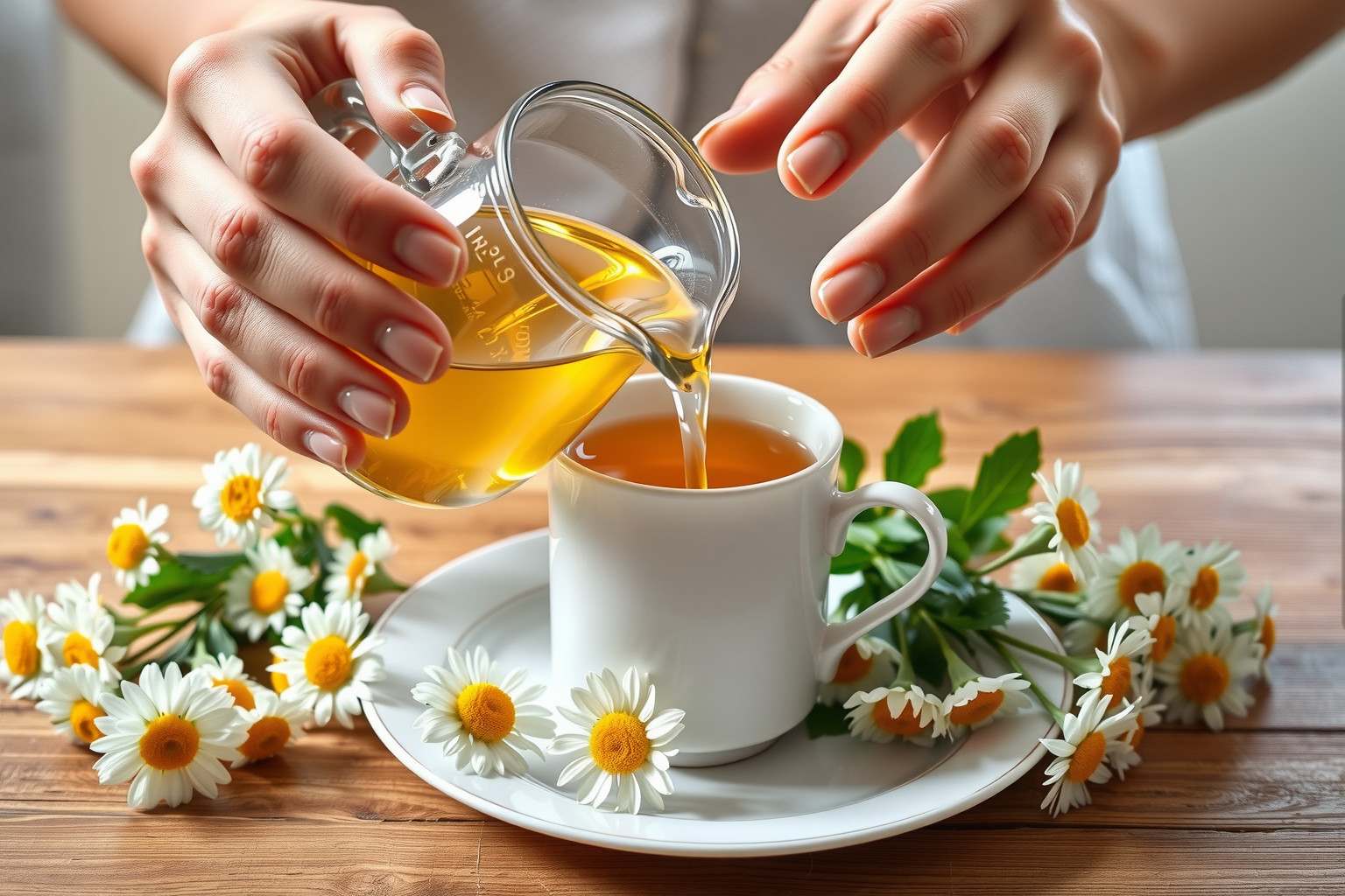 A kamilla tea áztatási ideje befolyásolja nyugtató hatását.