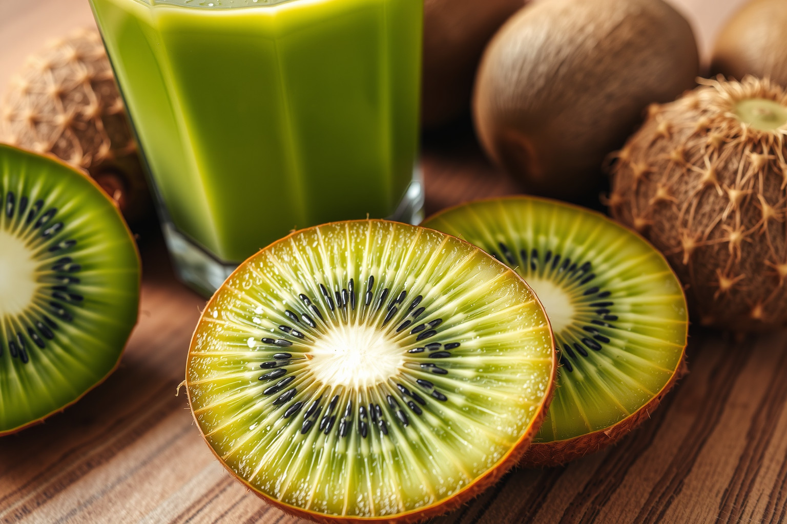 A kivi gazdag C-vitaminban, erősíti az immunrendszert és segíti az emésztést.