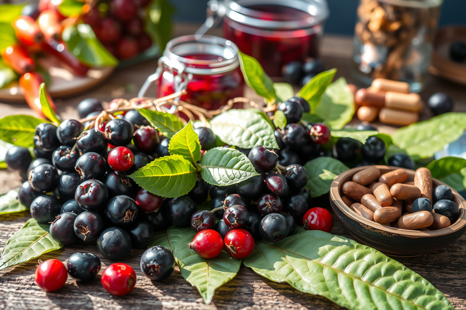 A kökény és bodza erősíti az immunrendszert, gazdag C-vitaminban.