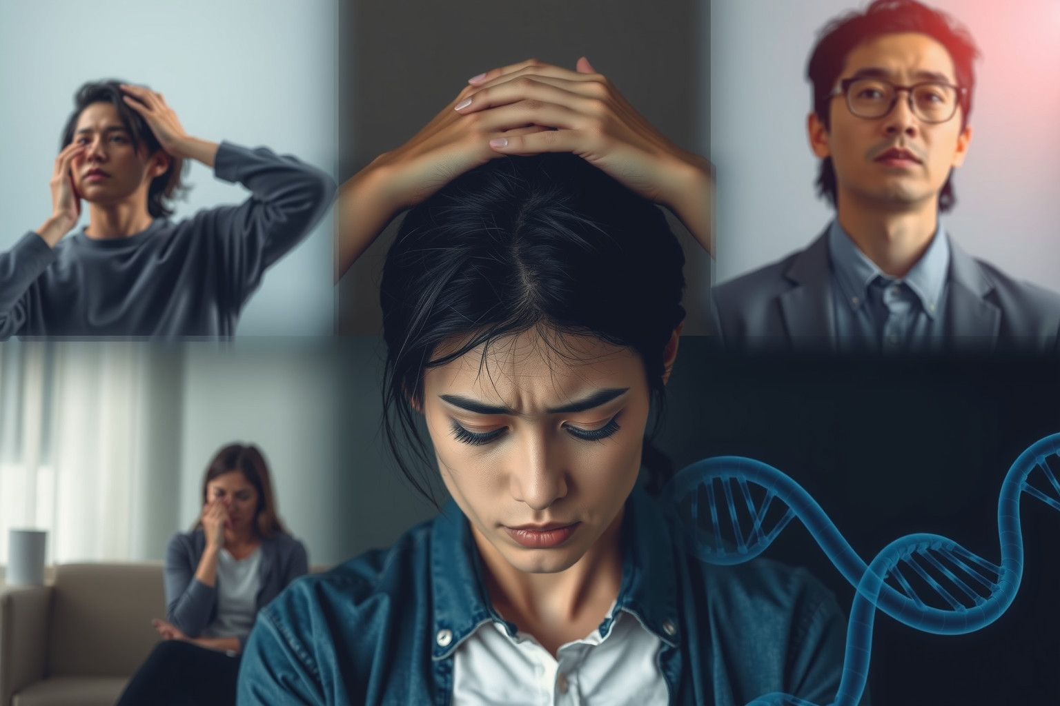 A pánikrohamok stressz, trauma és genetika együttes hatása.