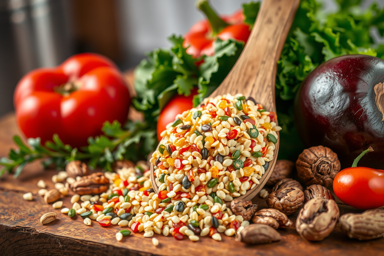 A quinoa gazdag B-vitaminokban és magnéziumban, erősítve az idegrendszert.