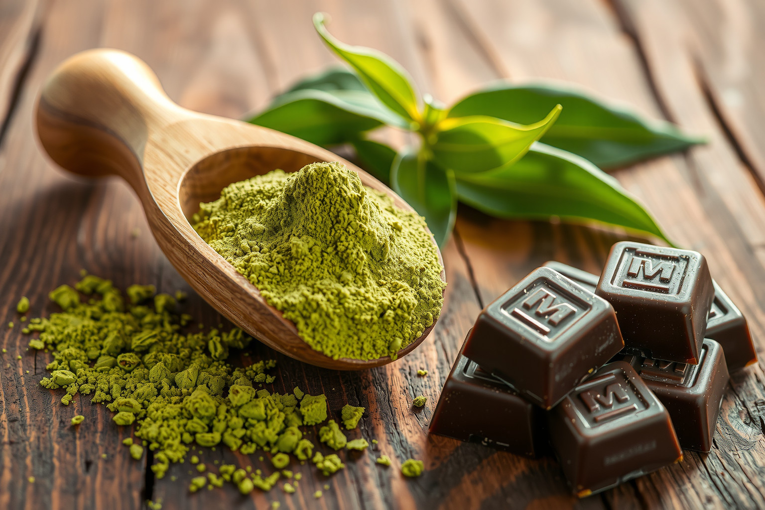 A minőségi matcha és csokoládé harmóniája az ízélmény alapja.