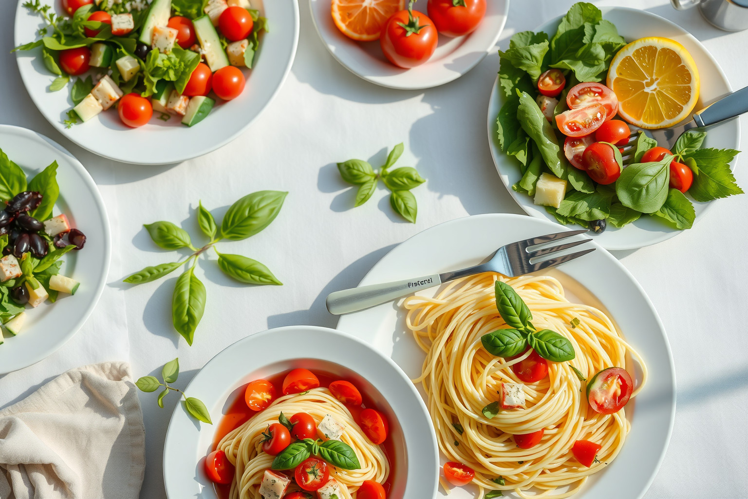 A hideg spagetti saláták frissítőek és gyors nyári ételek.