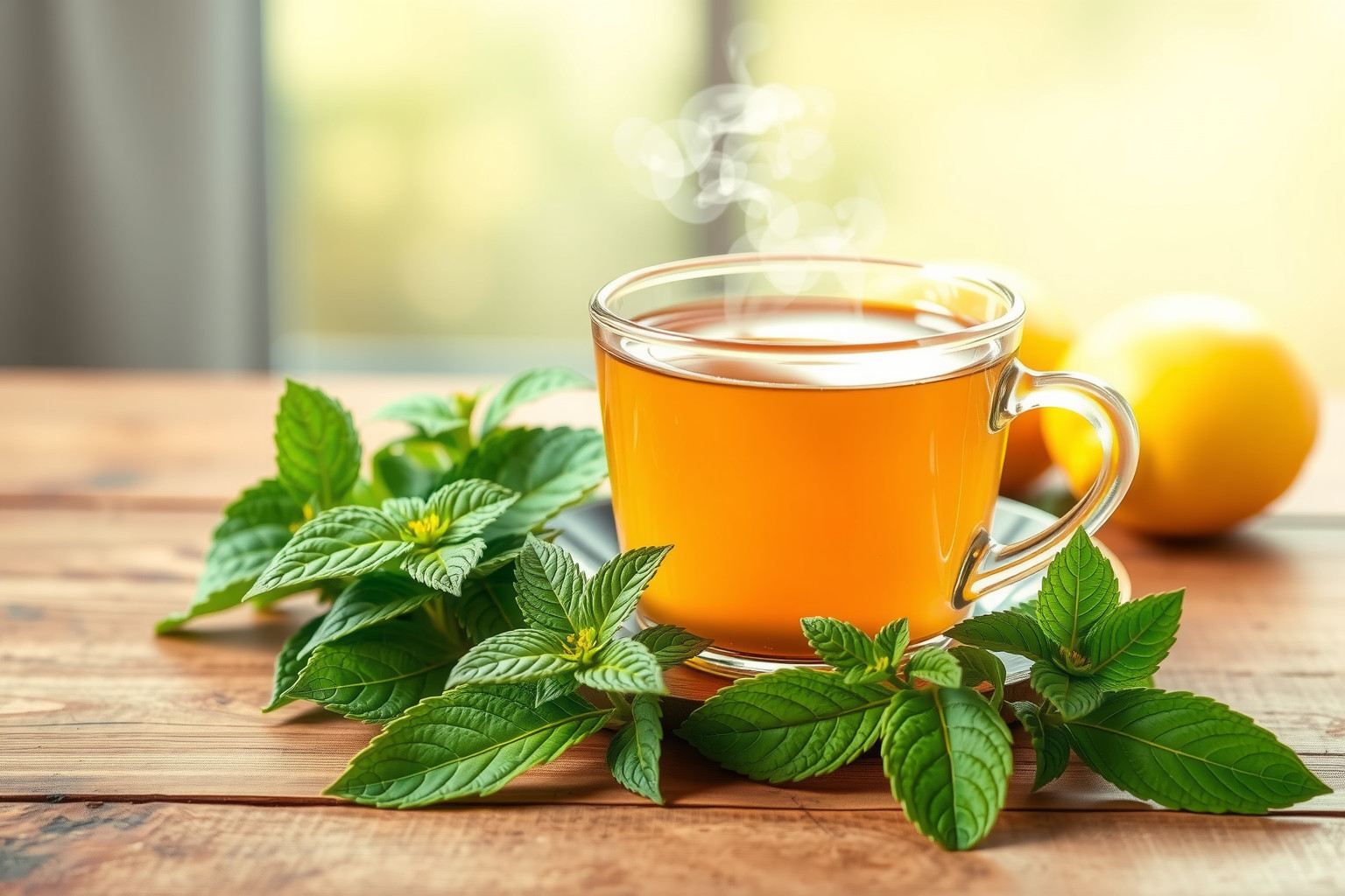 A citromfű tea enyhíti a stresszt és javítja a hangulatot.
