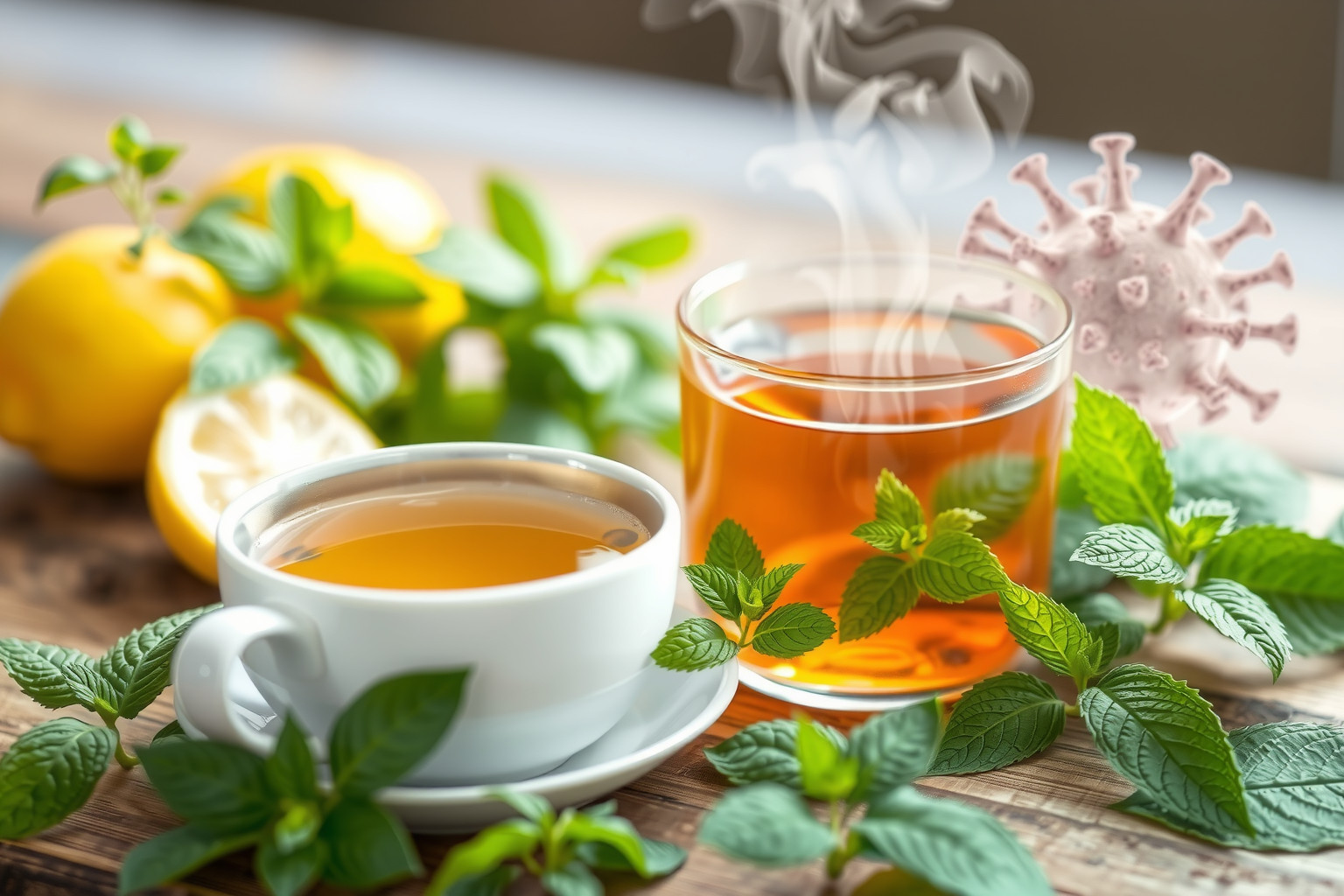 A citromfű tea segíthet enyhíteni a herpesz tüneteit.