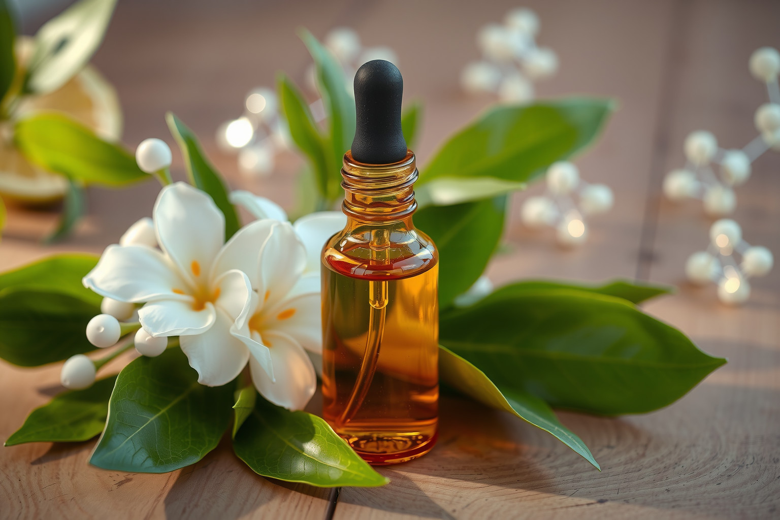A neroli olaj fő alkotóelemei: linalool és limonén.
