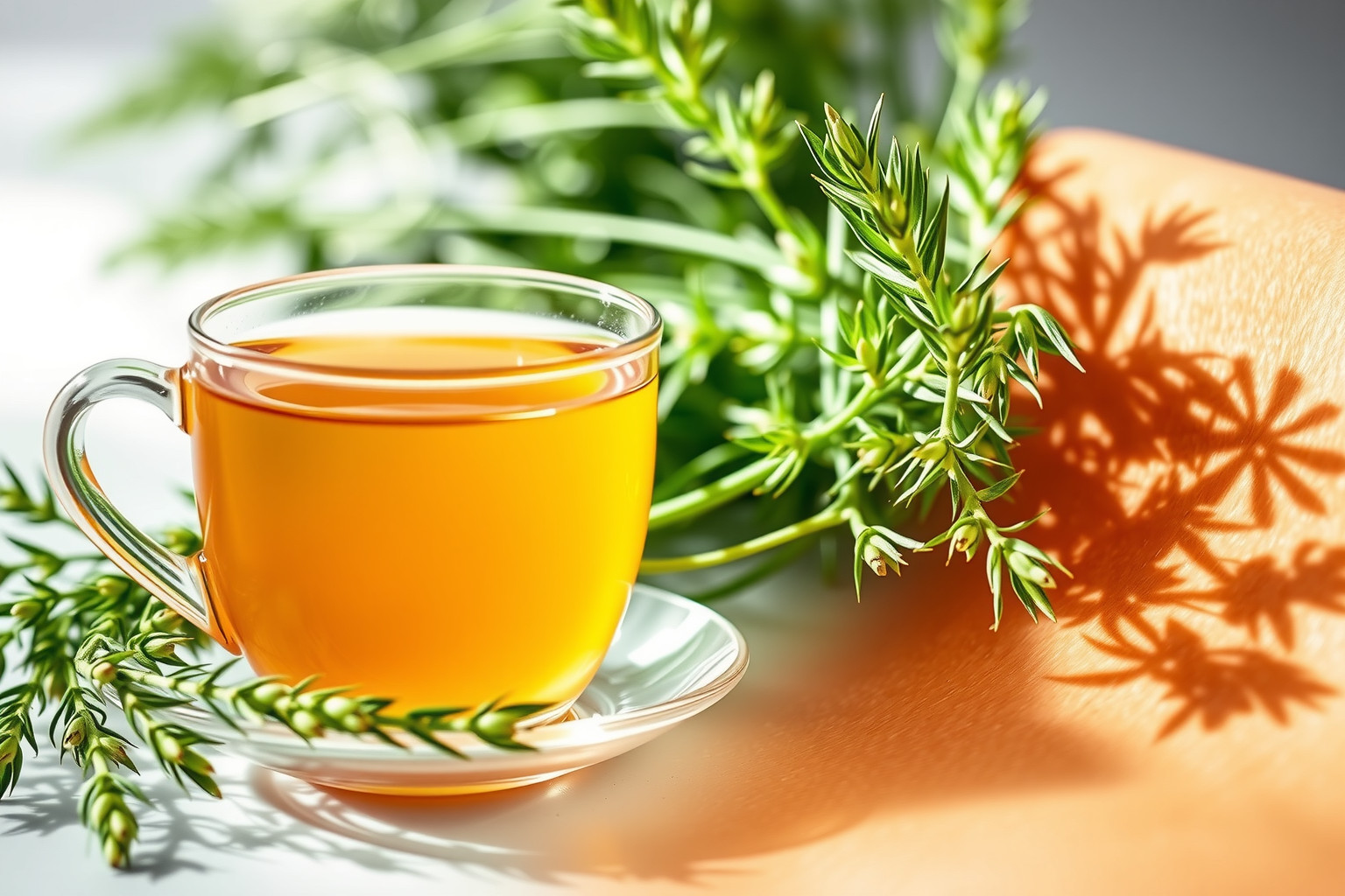A zsurló tea serkenti a kollagéntermelést és bőrregenerációt.