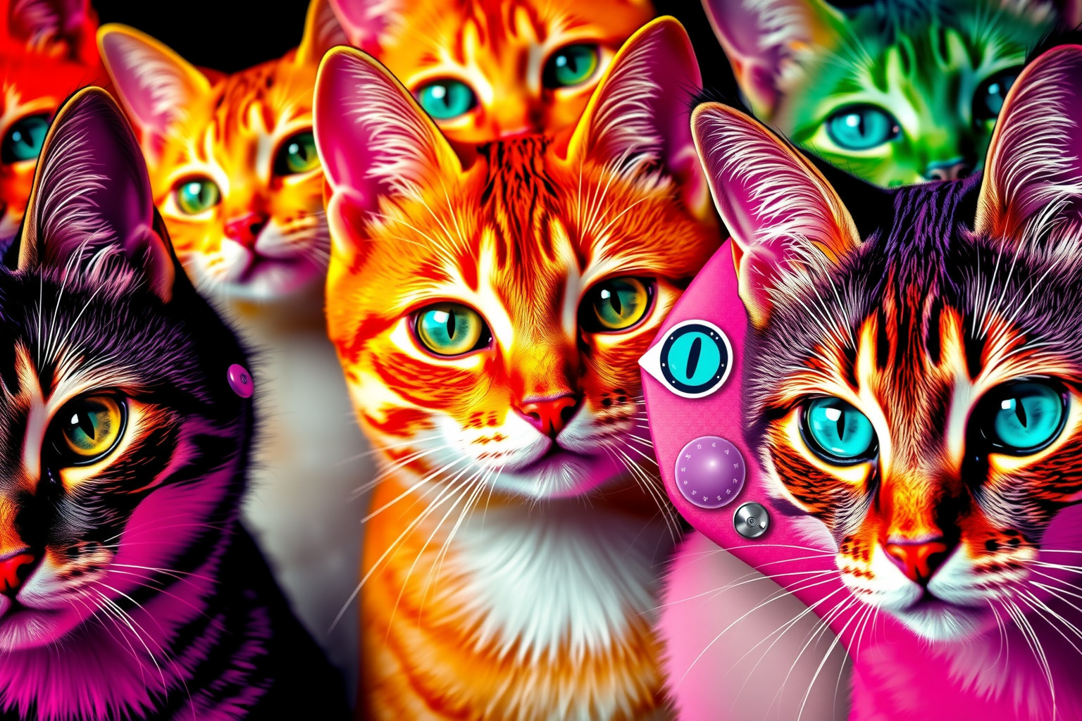 Andy Warhol pop art macskái a hétköznapokat művészetté varázsolják.