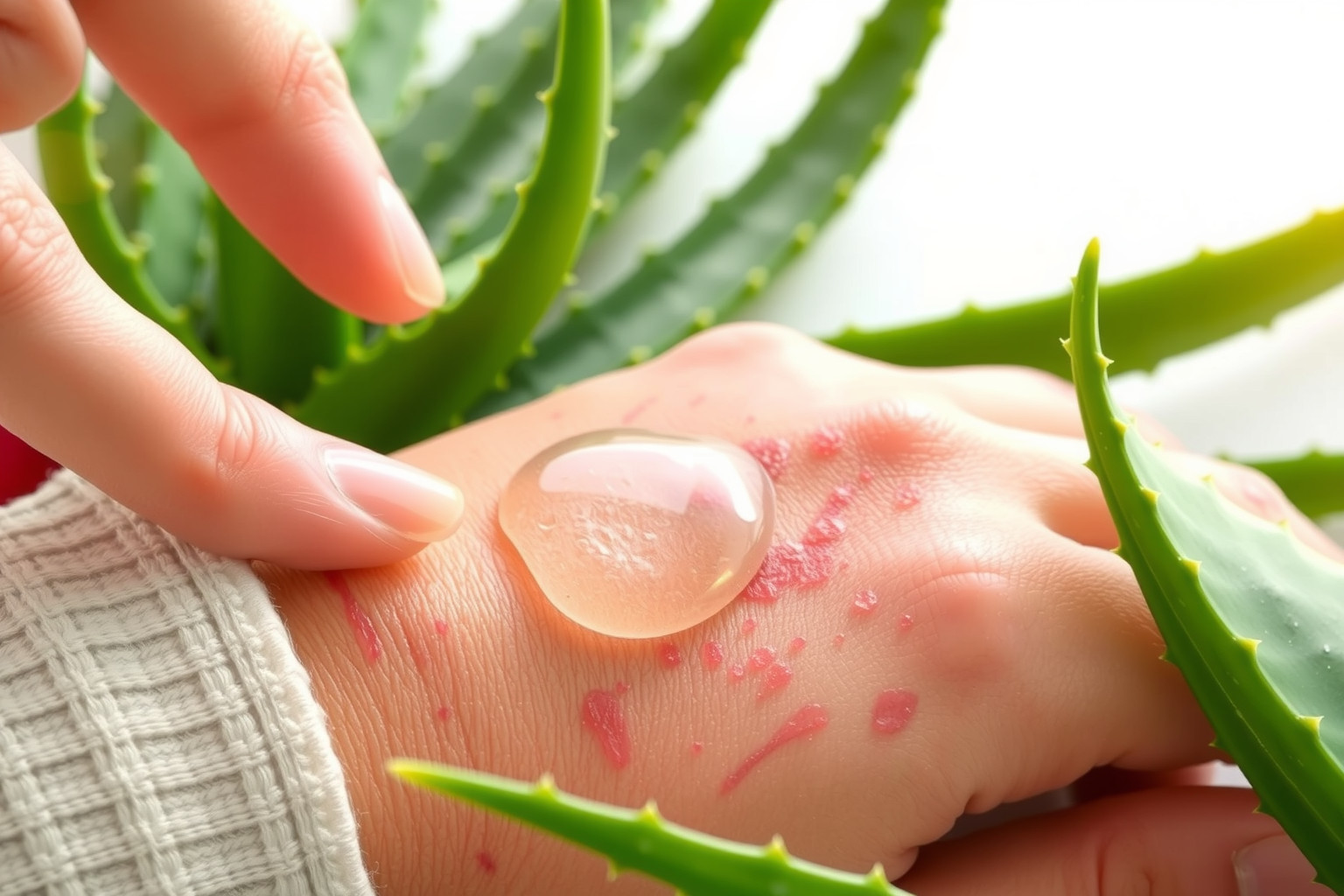 Az Aloe Vera gél gyorsan csökkenti az ekcéma viszketését.