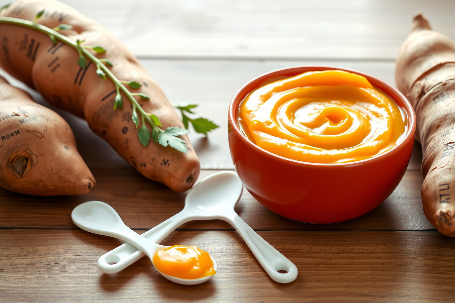 Az édesburgonya bébiételekben könnyen emészthető, vitaminban gazdag.