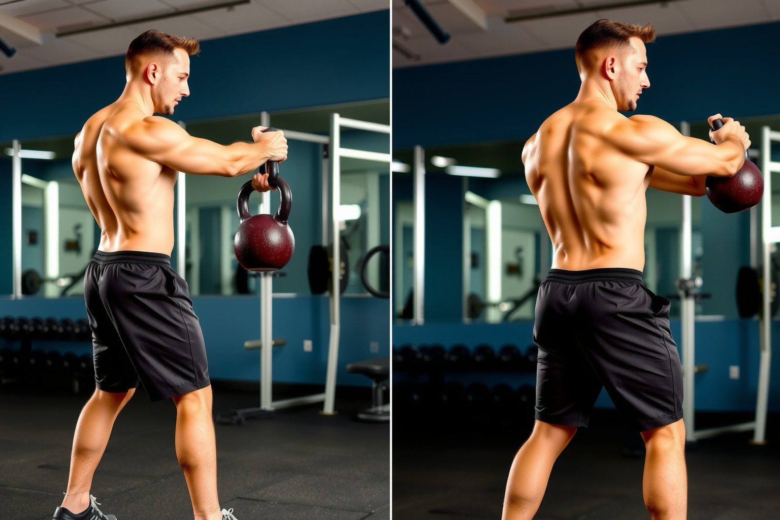 A helytelen gerinctartás a leggyakoribb kettlebell swing hiba.