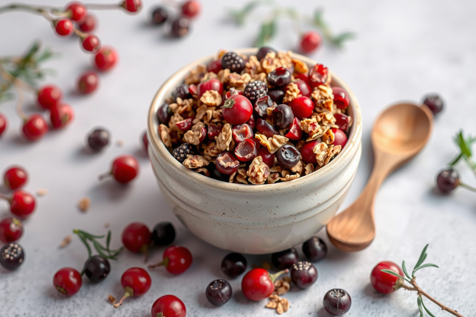 A goji bogyó granola antioxidánsokban gazdag, energiaszintet növel.