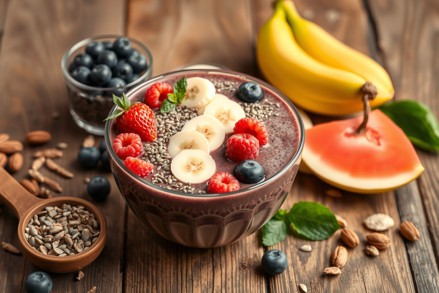 A maca smoothie bowl tökéletes vegánoknak és gluténérzékenyeknek.