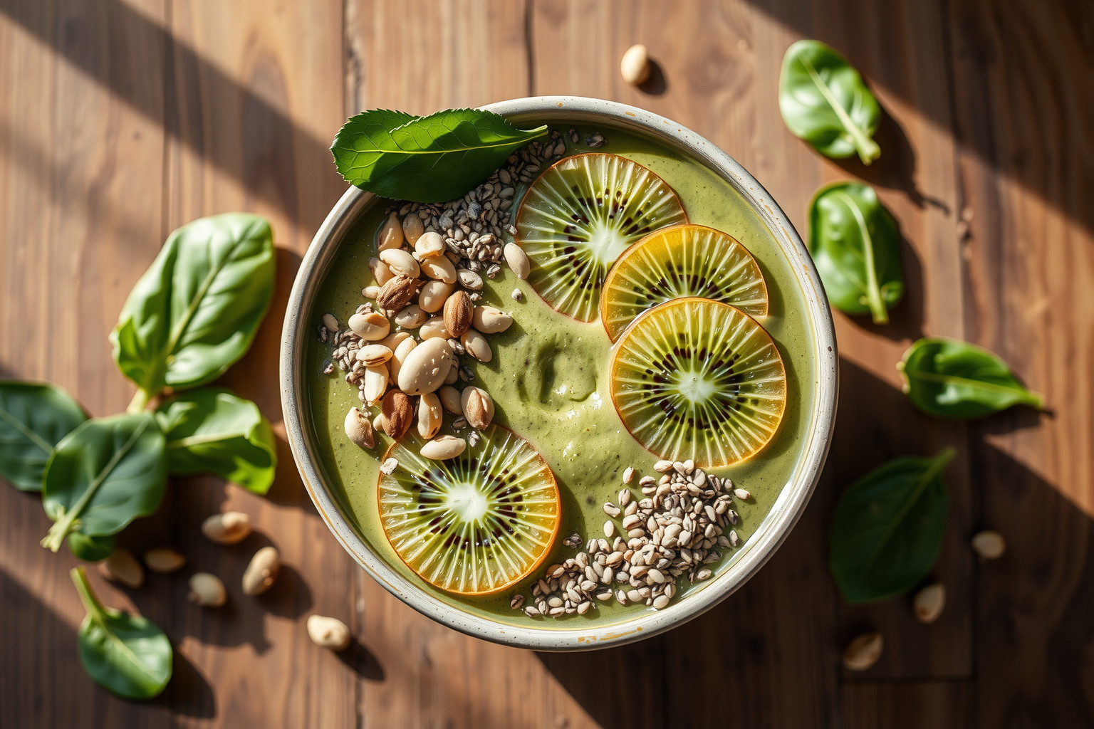 A zöld maca smoothie bowl támogatja a hatékony méregtelenítést.