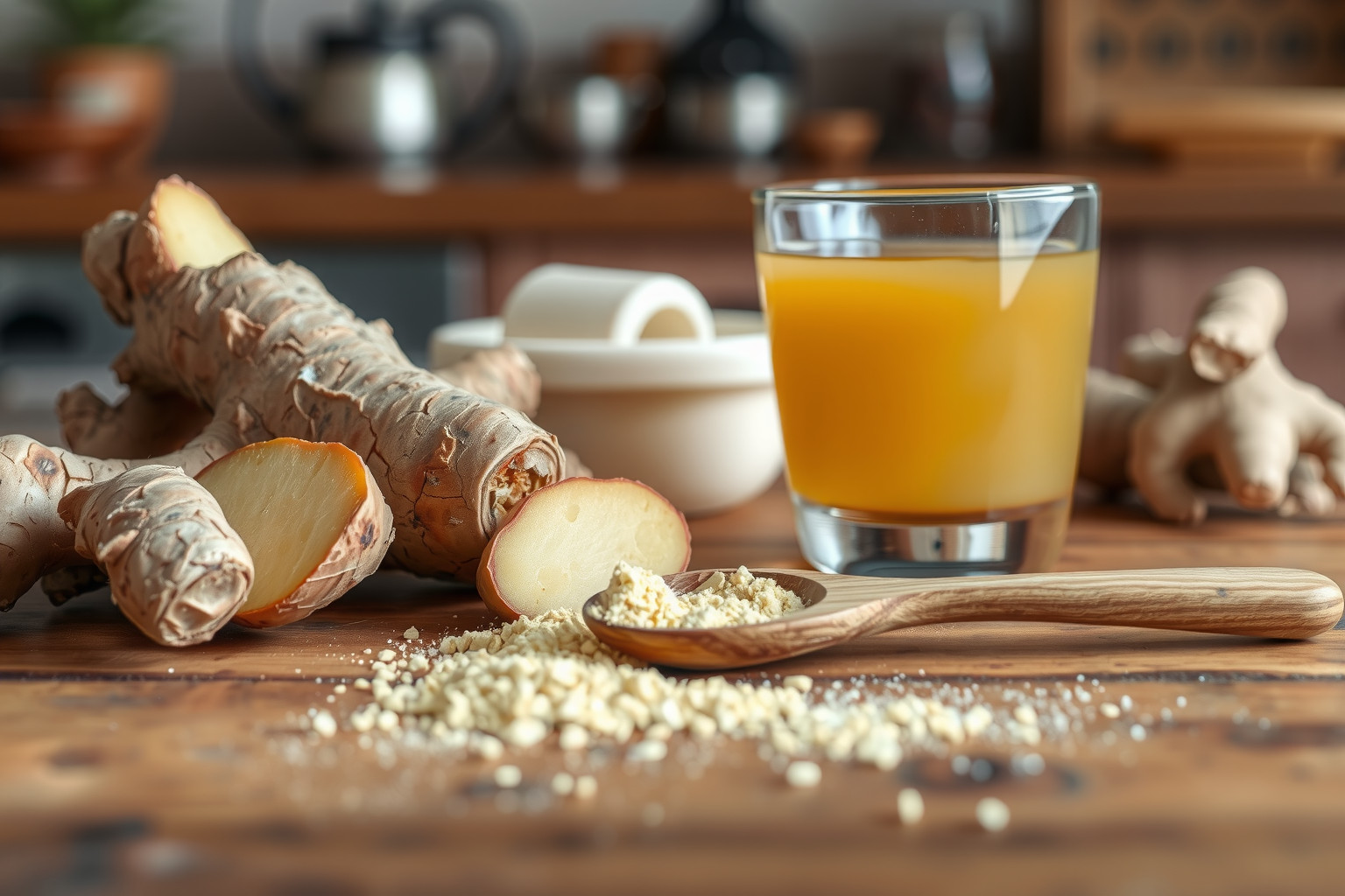 A gyömbér tea formájában segíti az emésztést és gyulladást.