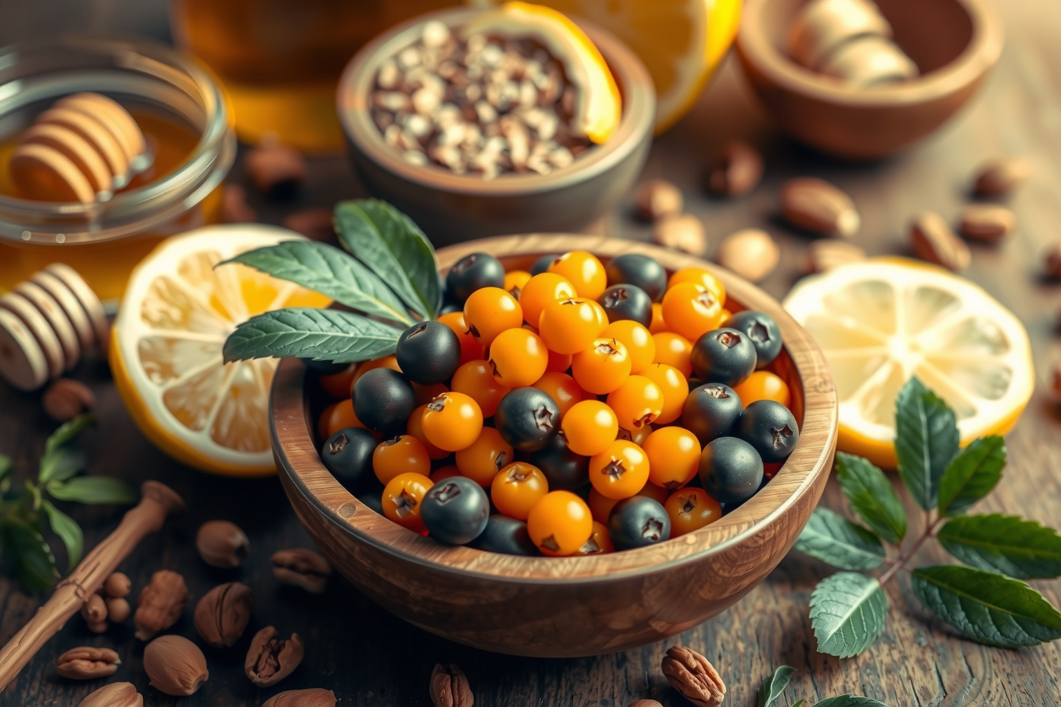 A homoktövis gazdag antioxidáns, támogatja a pajzsmirigy működését.
