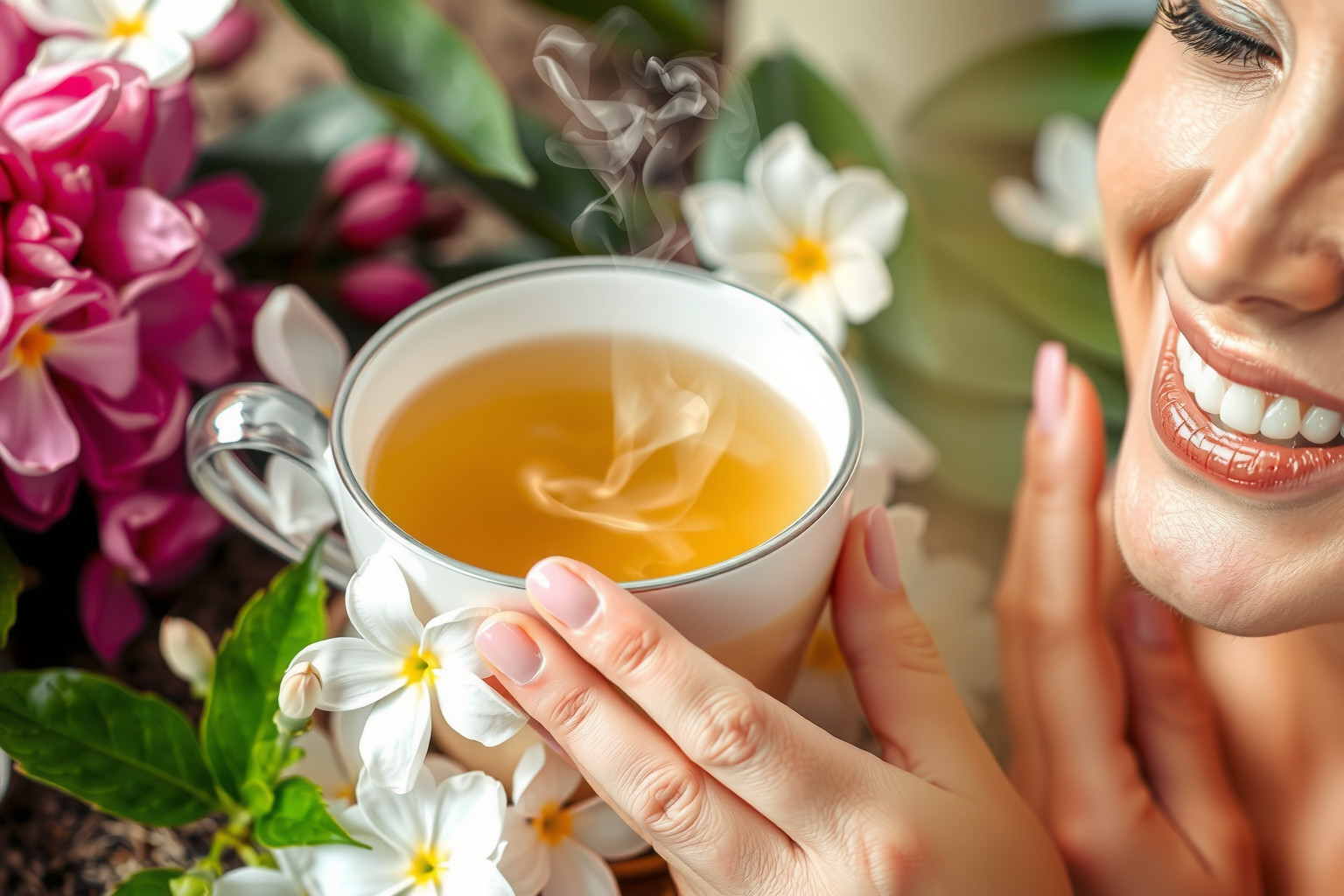 A jázmin tea antioxidánsai védik és fiatalítják a bőrt.