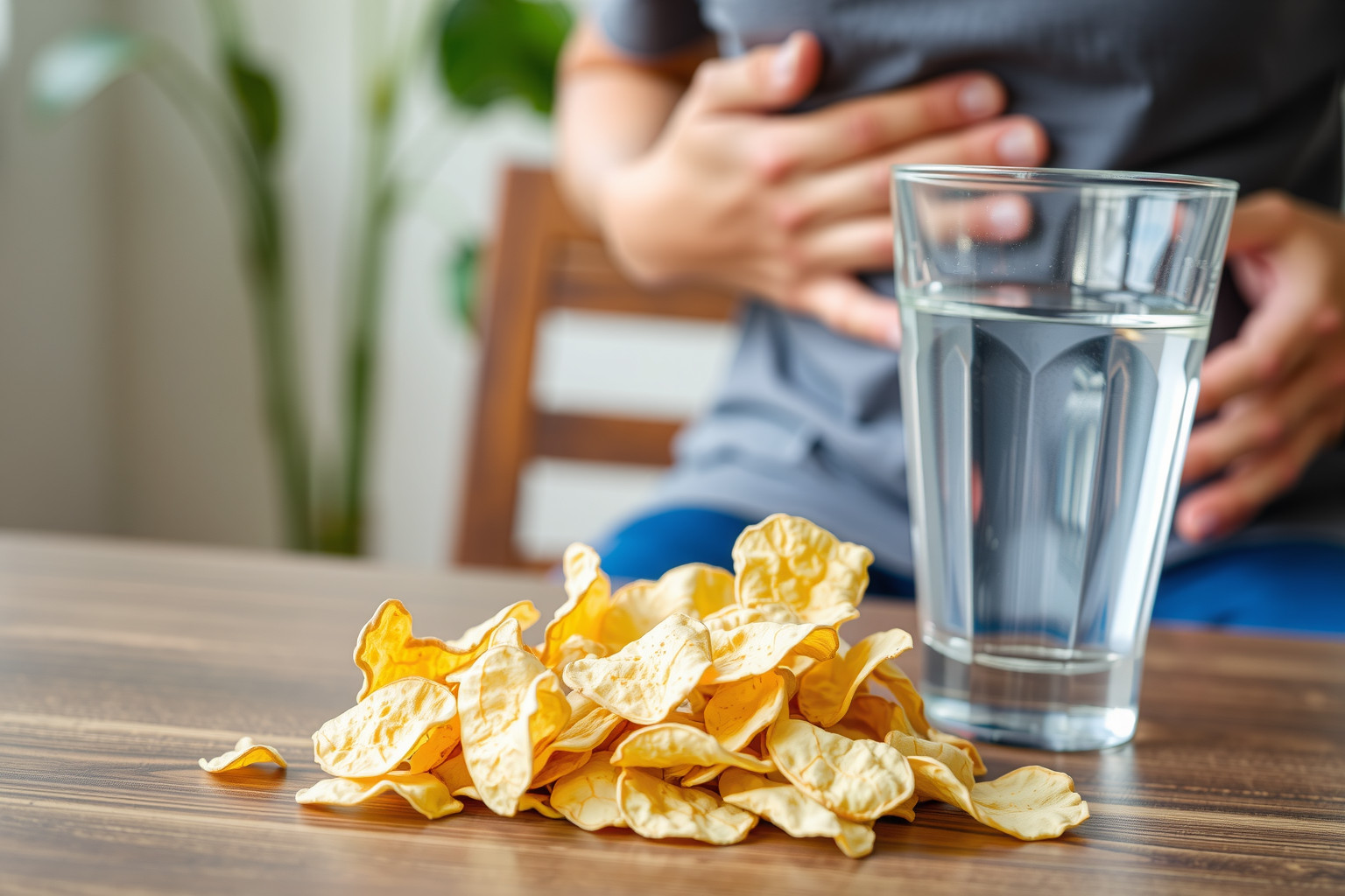 A túlzott kókuszchips fogyasztás emésztési problémákat okozhat.