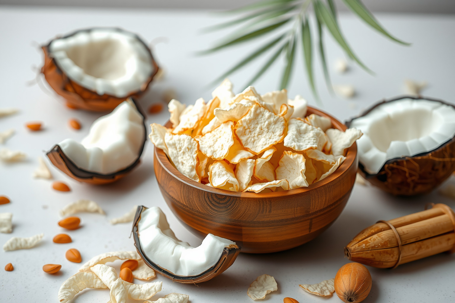 A kókuszchips gazdag rostokban és közepes láncú zsírsavakban.