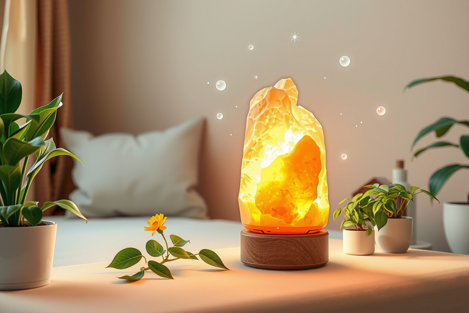 A negatív ionok semlegesítik a levegő szennyező részecskéit.