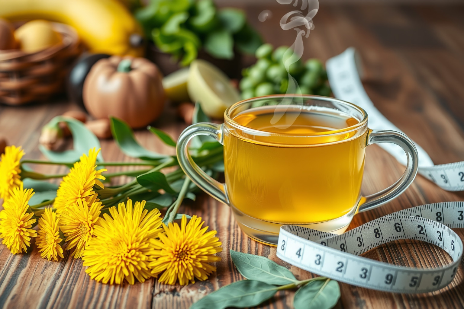 A pitypang tea természetes vízhajtóként támogatja a fogyókúrát.