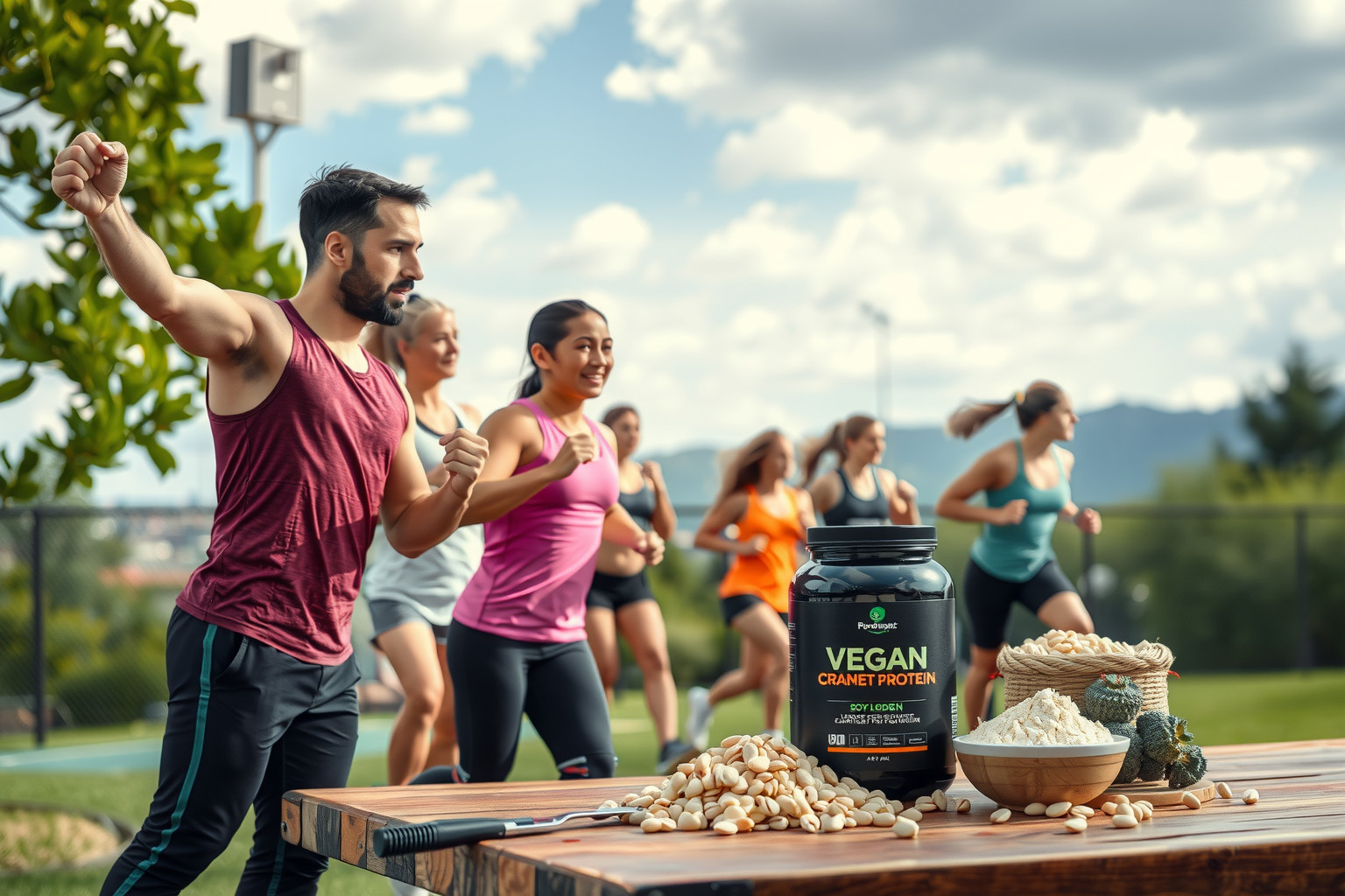 A szójaprotein izolátum segíti az izomépítést vegán sportolóknál.