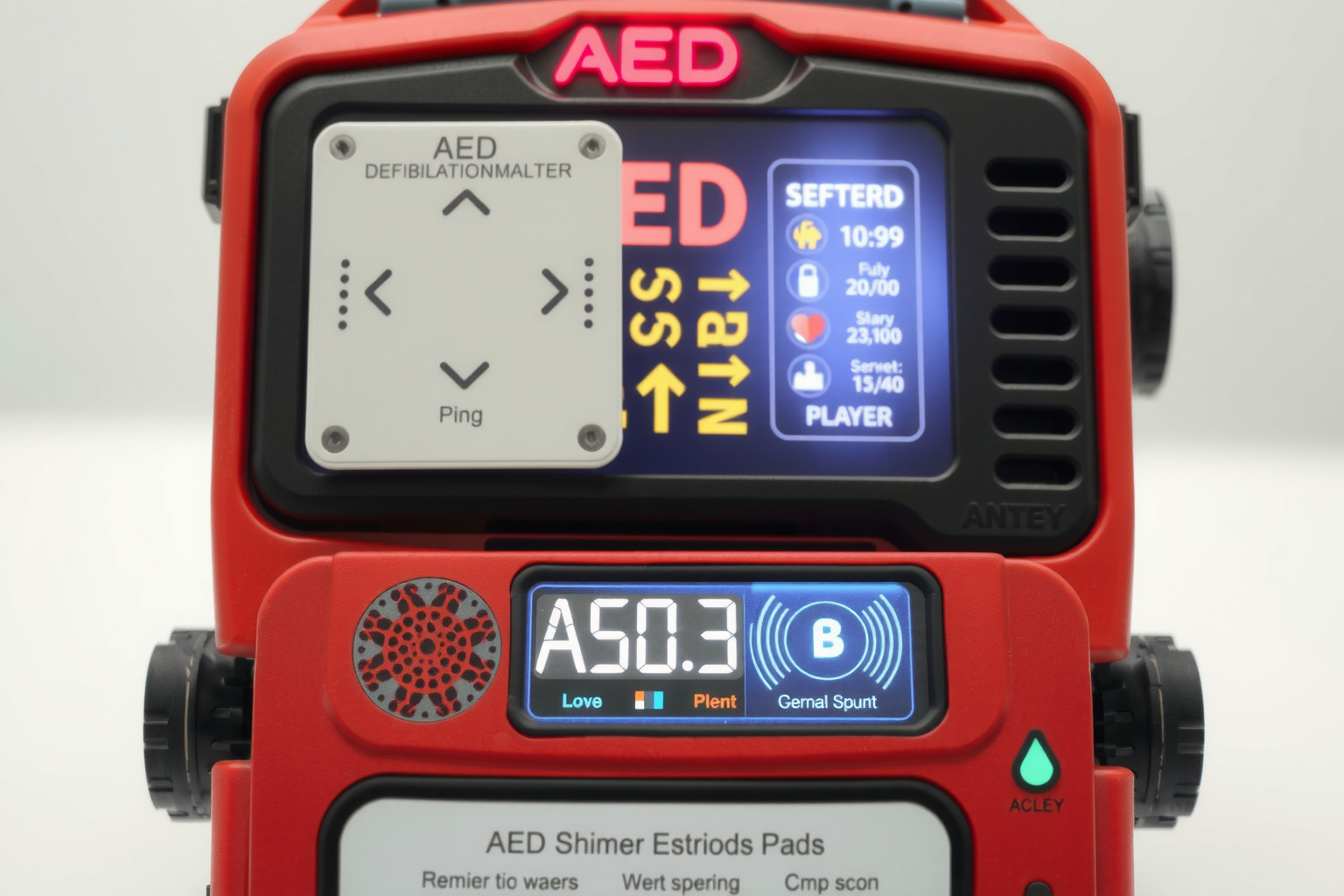 Az AED elektródái érzékelik a szívritmust és vezérelnek.