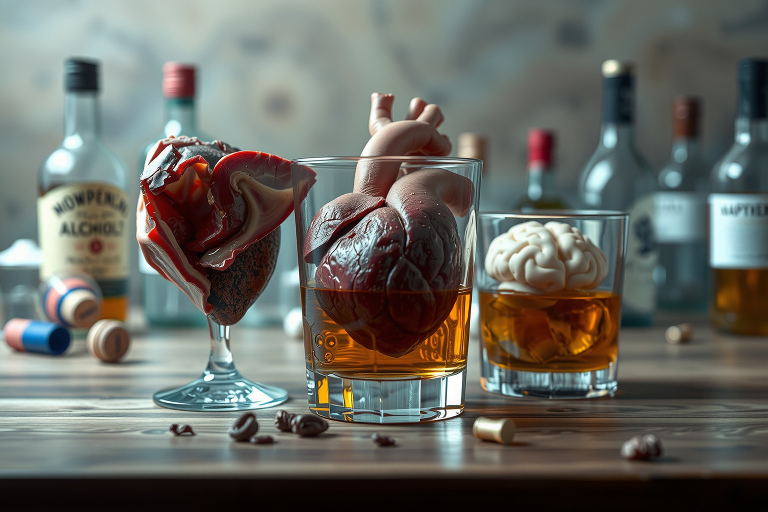 Az alkohol hosszú távon májzsugorodást és szívbetegséget okozhat.