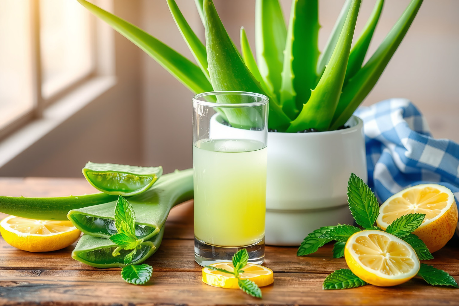 Az aloe vera ital támogatja az emésztést, immunrendszert és bőrt.