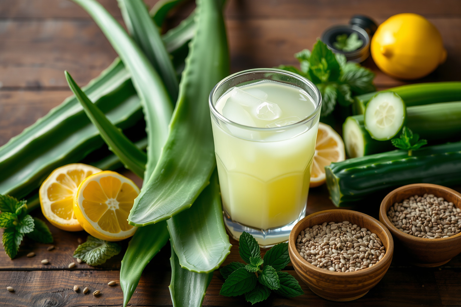 Az aloe vera ital fokozza a méregtelenítést más természetes módszerekkel.
