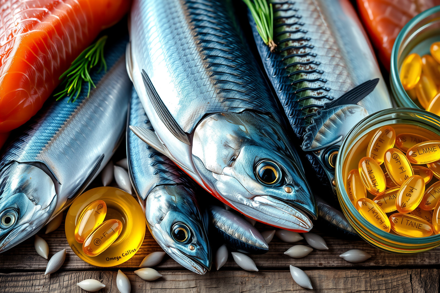 Az olajos halak gazdagok EPA és DHA omega-3 zsírsavakban.