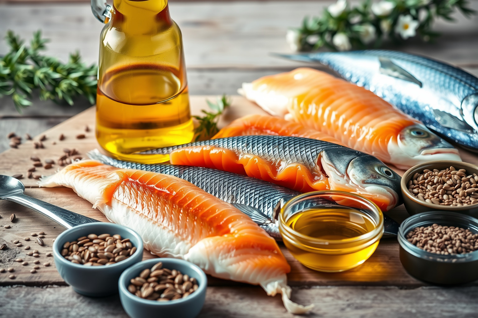 Az Omega-3 zsírsavak elsősorban halolajban találhatók meg.