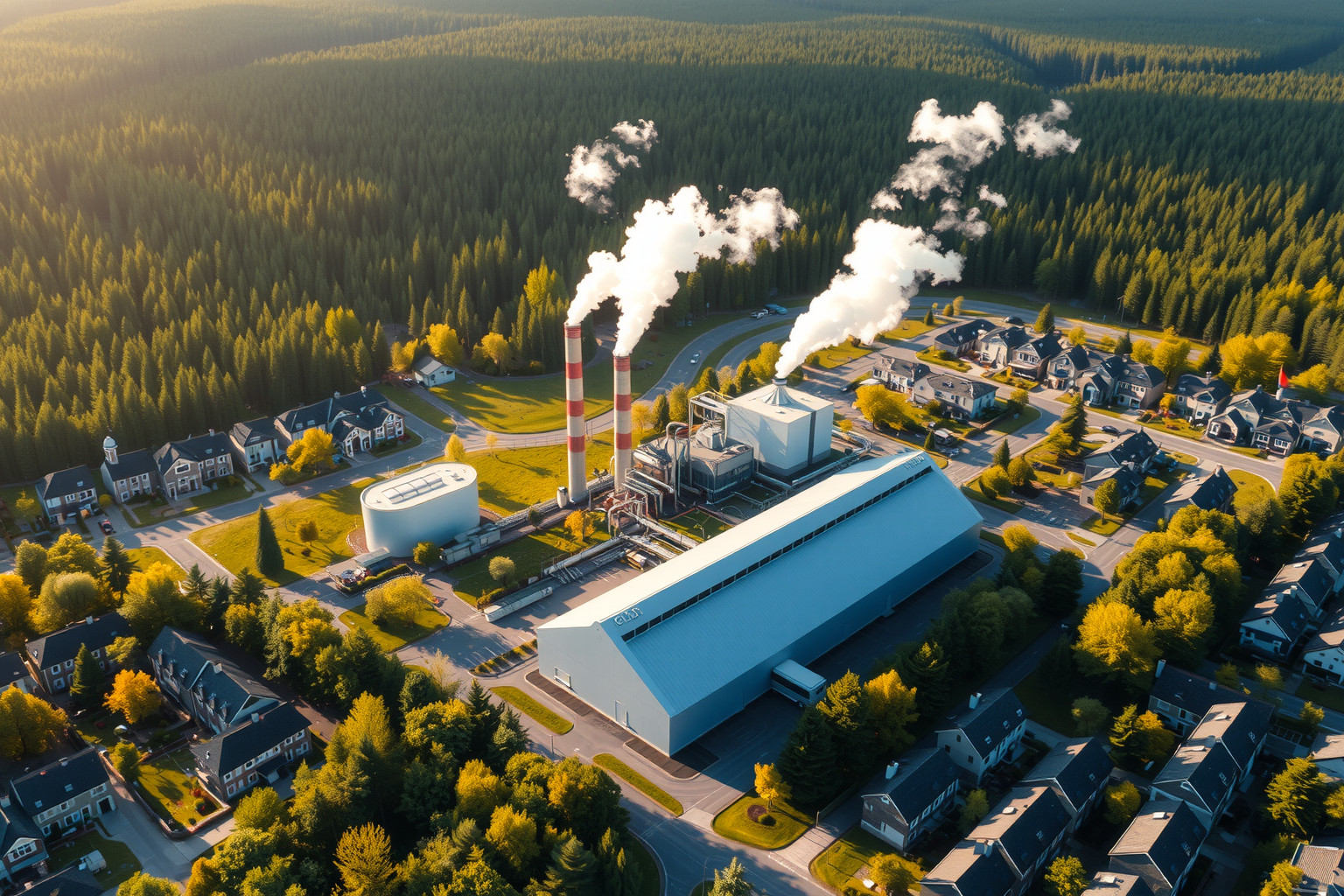 A biomassza távfűtés csökkenti a fosszilis energiafüggőséget fenntartható módon.