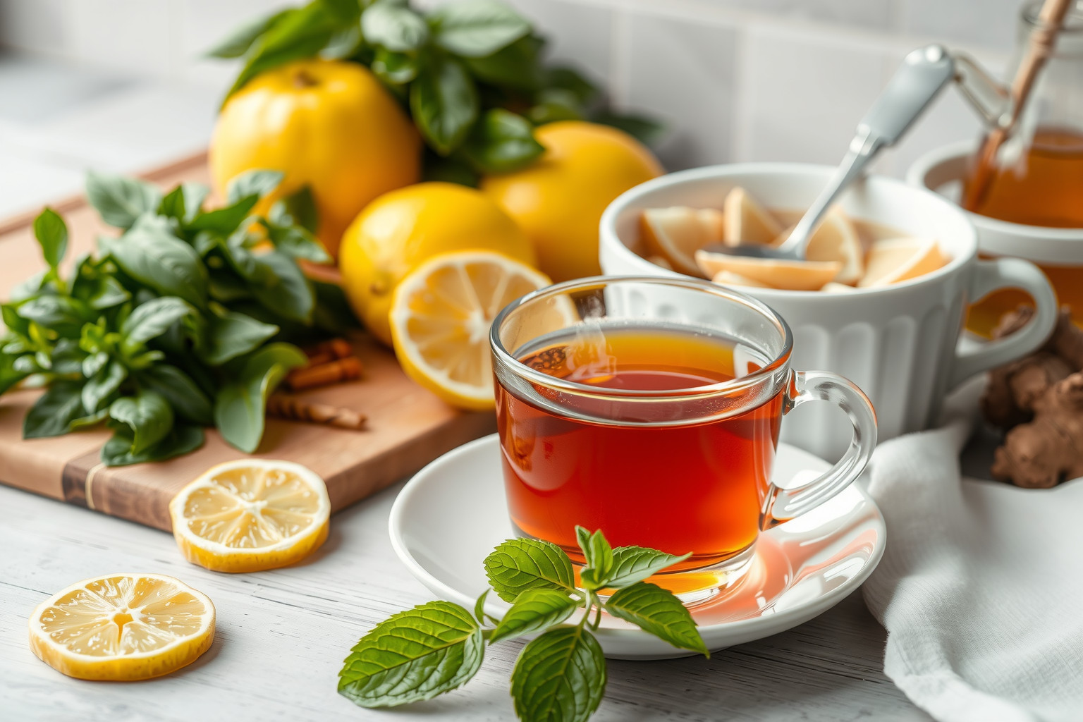 A citromfű tea csökkenti a stresszt és javítja az alvást.