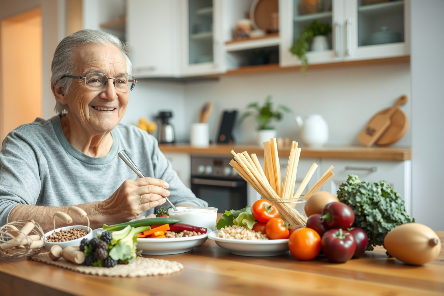 Az idősek bélflórája vitaminokkal és prebiotikumokkal támogatható hatékonyan.
