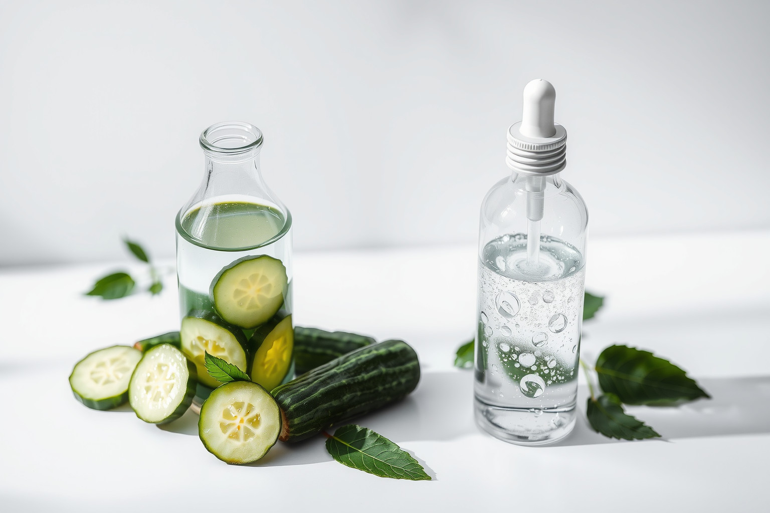 Az uborkakivonat természetes antioxidáns, míg a hialuronsav intenzíven hidratál.