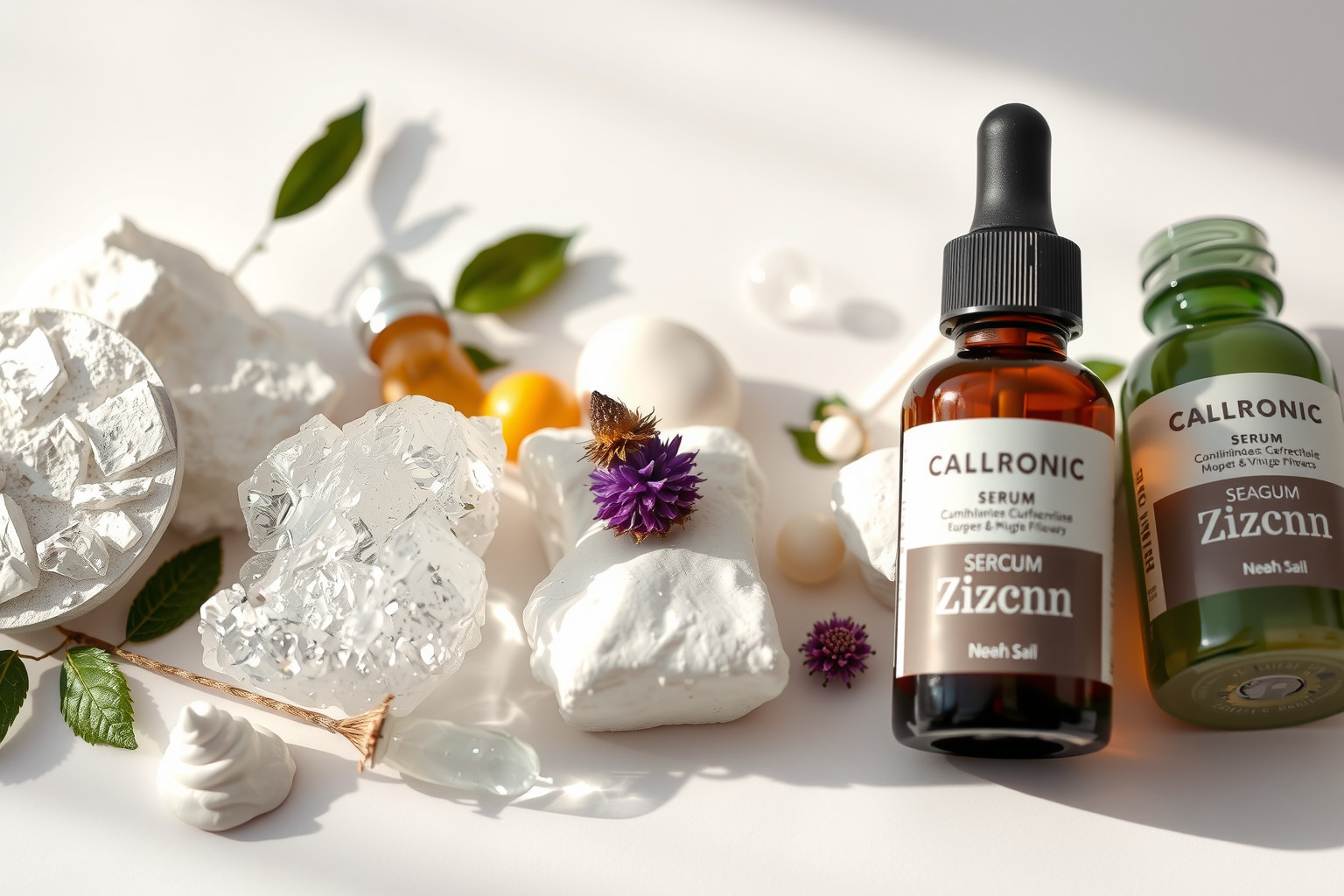 A cink-hialuronát C-vitaminnal erősíti a bőr regenerációját.