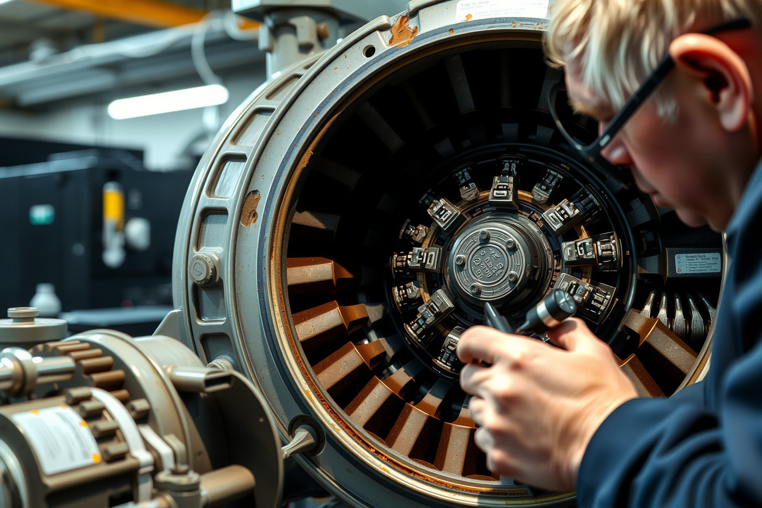 A generátor rezgései főként mechanikai kiegyensúlyozatlanságból erednek.