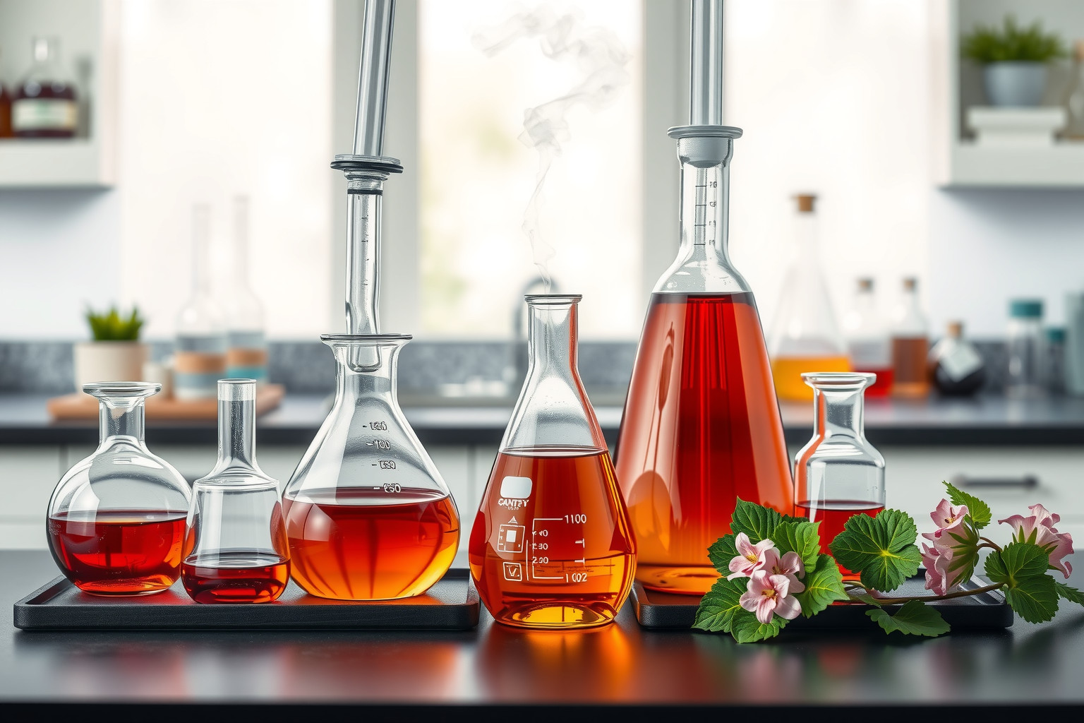 A geraniol hatékonyan kivonható desztillációval és oldószeres extrakcióval.