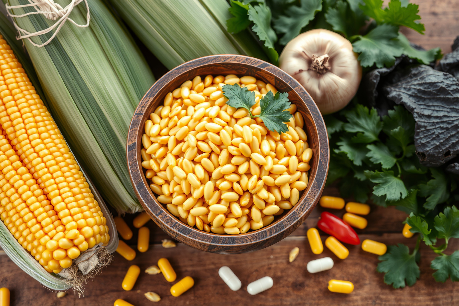A kukoricadara gazdag B-vitaminokban és rostokban, támogatja az emésztést.
