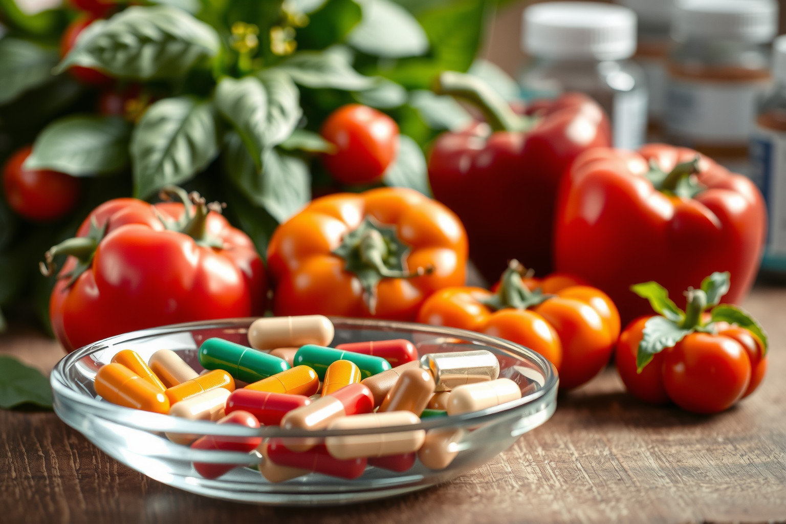 A likopin fokozhatja a C-vitamin felszívódását és hatását.