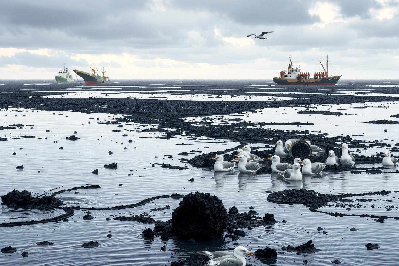 Az 1989-es Exxon Valdez katasztrófa globális olajszennyezést okozott.