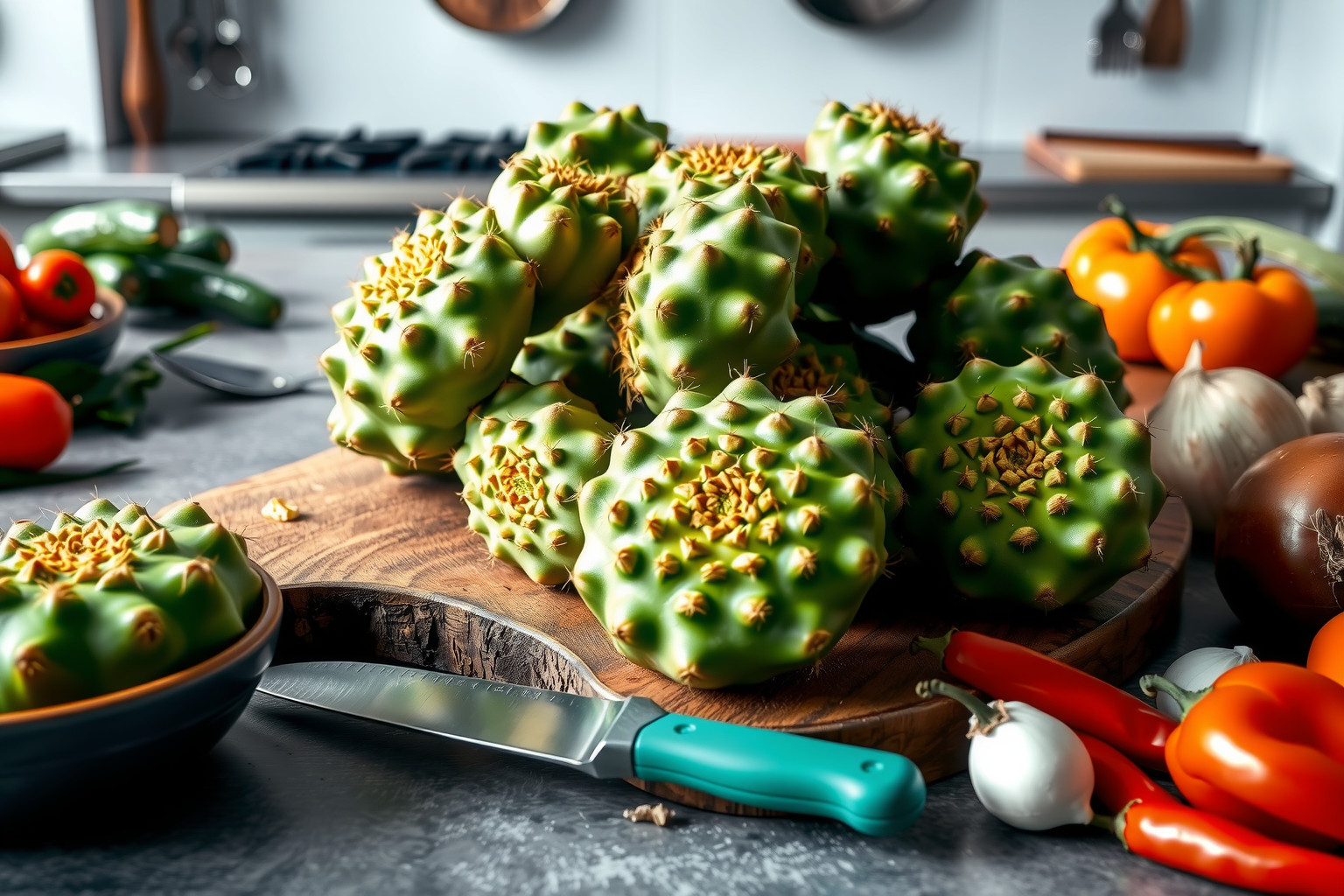 A nopal kaktusz salátákban és levesekben frissítő csemege.