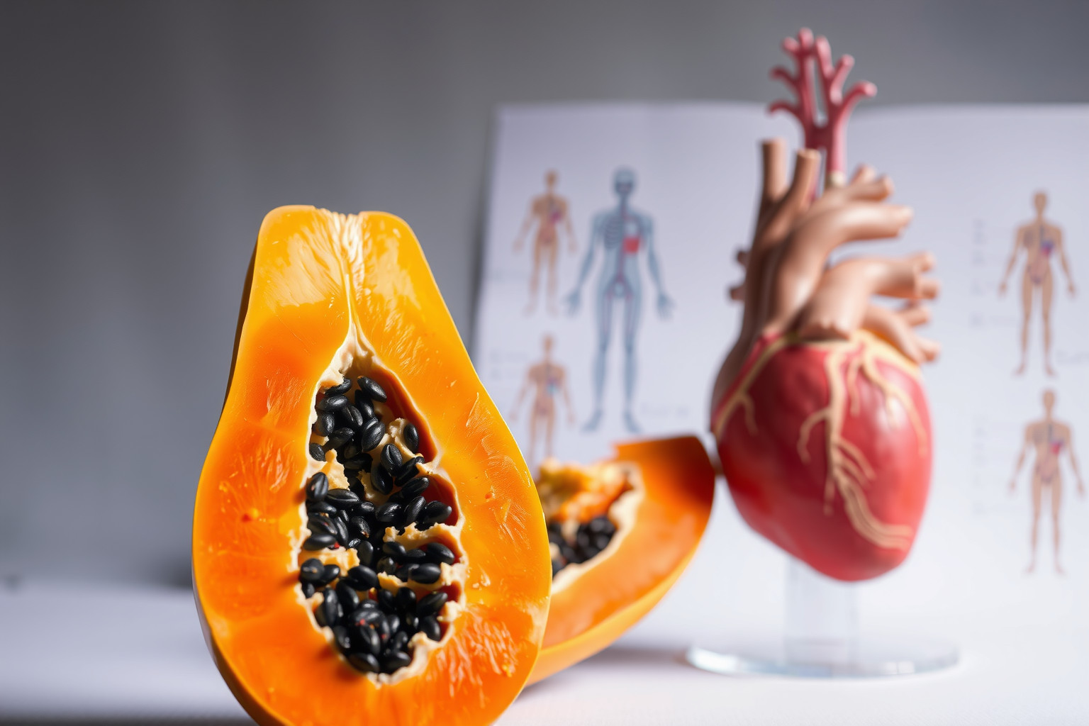 A papaya gazdag antioxidánsokban, támogatja a szív egészségét.
